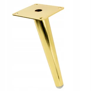 Nóżka meblowa metalowa skośna złota chrom 18 cm stożek noga stalowa - Meble modułowe i akcesoria - miniaturka - grafika 1
