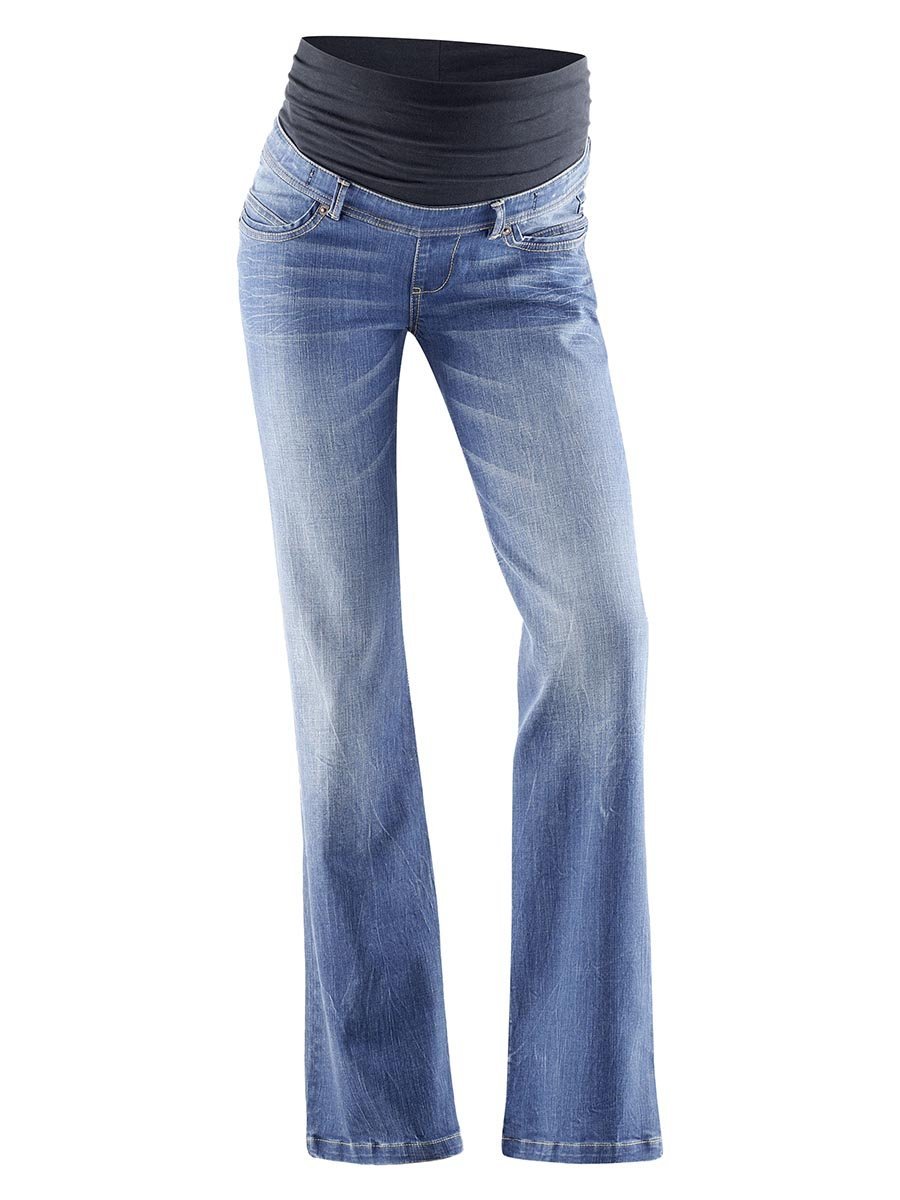 Damskie spodnie ciążowe jeansowe niebieskie Bellybutton Maternity, r.46