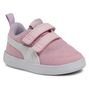 Puma Sneakersy Courtflex v2 Mesh V Inf 371759 08 Pink Lady White - Buty dla dziewczynek - miniaturka - grafika 1