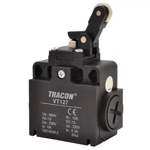 Tracon Electric Łącznik krańcowy z rolką VT127 VT127 - Wyłączniki światła i elektryczne - miniaturka - grafika 1