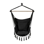 Fotele ogrodowe wiszące - Krzesło brazylijskie Black Forest, 2 poduszki, czarne - miniaturka - grafika 1