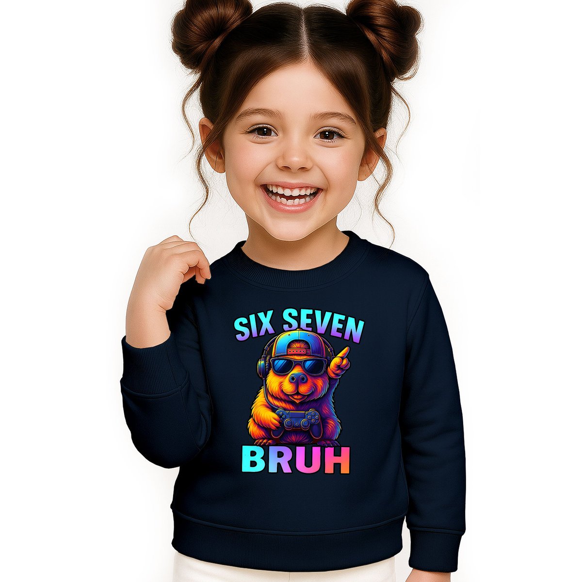 BLUZA DZIECIĘCA 67 SIX SEVEN VIRAL CAPYBARA 104 DLA CHŁOPCA DZIEWCZYNKI