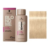 Farby do włosów i szampony koloryzujące - Schwarzkopf BlondMe Glow Toner, demi-permanentny toner do włosów, frosty gold, 60ml - miniaturka - grafika 1