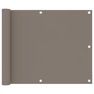 vidaXL Parawan balkonowy, kolor taupe, 75x300 cm, tkanina Oxford vidaXL - Parawany - miniaturka - grafika 1