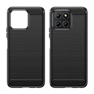 Hurtel Carbon Case etui do Honor X8 5G elastyczny silikonowy karbonowy pokrowiec czarne - Etui i futerały do telefonów - miniaturka - grafika 1