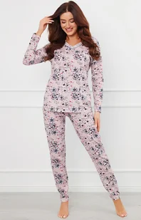 Piżama damska z długim rękawem i długimi spodniami Toliana, Kolor różowy-wzór, Rozmiar M, Italian Fashion - Primodo.com - Piżamy damskie - miniaturka - grafika 1
