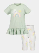 Legginsy - Blue Seven Komplet t-shirt i legginsy 914525 X Zielony Regular Fit - miniaturka - grafika 1