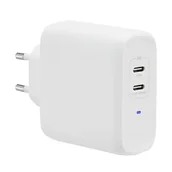 Ładowarki do telefonów - Ładowarka ścienna USB C z 2 przyłączami, 63 W, GaN - miniaturka - grafika 1