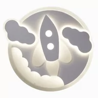 Lampy sufitowe - LAMPA sufitowa VEN P-666/2 dziecięca OPRAWA plafon LED 74W rakieta biały - miniaturka - grafika 1