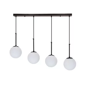 POMPEI LAMPY WISZĄCE CZARNY 4X4X40 E27 KLOSZ BIAŁY - Lampy sufitowe - miniaturka - grafika 1