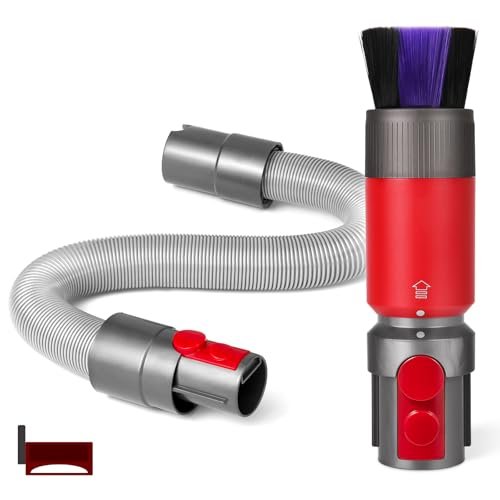 Szczotka do kurzu + elastyczny wąż przedłużający kompatybilny z odkurzaczem Dyson Outsize / V7 / V8 / V10 / V11 / V15, szczotka do usuwania kurzu z miękkiego włosia, bezprzewodowe części zamienne do