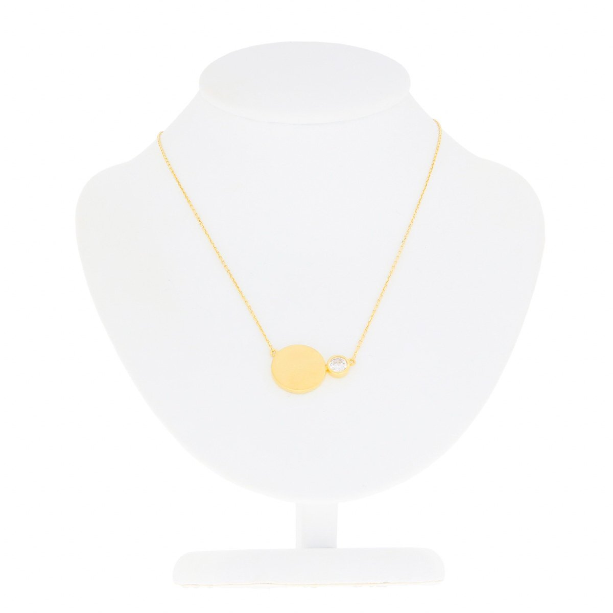 Srebrny naszyjnik kółko z cyrkonią pr. 925