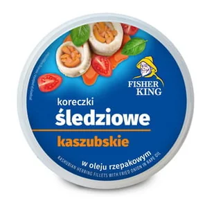 Koreczki Śledziowe Kaszubskie W Oleju 200G Fisherking - Konserwy i dania rybne - miniaturka - grafika 1