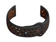 Paski - Pasek gumowy do smartwatch U11 - czarny/brązowy - 20mm - miniaturka - grafika 1