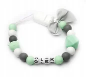 Akcesoria do smoczków - Silikonowa zawieszka z imieniem OLEK upominek - miniaturka - grafika 1