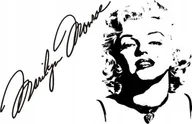 Naklejki na ścianę - Naklejka na ścianę autograf Marilyn Monroe 4, 188x120 cm - miniaturka - grafika 1
