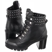 Botki damskie - Guess botki damskie słupek Gesile FL8GES Czarne rozmiar 41 - miniaturka - grafika 1