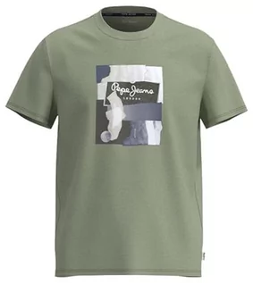 Koszulki męskie - Pepe Jeans Koszulka męska Oldwive, Zielony (kolendra), M - grafika 1