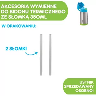 Zestaw słomek do bidonu termicznego 350 ml, 2 szt., b.box - Bidony dla dzieci - miniaturka - grafika 1