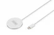 Ładowarki do telefonów - Ładowarka bezprzewodowa indukcyjna 15W MagSafe 1m USB-C Biała - miniaturka - grafika 1