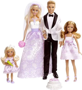 Mattel BRB Zestaw ślubny Stacie Chelsea Ken DJR88 - Akcesoria dla lalek - miniaturka - grafika 1