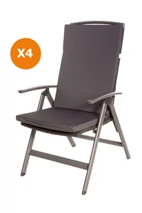 Poduszki ogrodowe antracyt, 110x47x4cm, poduszki na krzesło ogrodowe 4szt., poduszka na fotel ogrodowy, płaskie poduszki, poduszki na fotel z wysoki.. - Poduszki ogrodowe - miniaturka - grafika 1