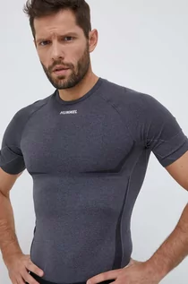 Koszulki męskie - Hummel t-shirt treningowy Mike kolor szary z nadrukiem - grafika 1