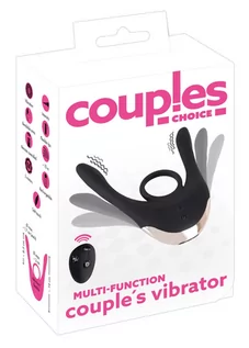 Pierścienie erekcyjne - Couples Choice Multi-Function Couple's Vibrator Black - grafika 1