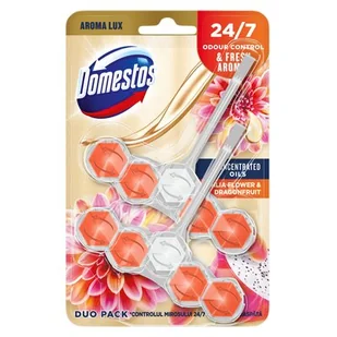 Kostka do WC DOMESTOS Aroma Lux Dahlia Flower &amp; Dragonfruit 2x55g - Środki do WC - miniaturka - grafika 1
