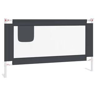 shumee Barierka do łóżeczka dziecięcego ciemnoszara 140x25 cm - Zabezpieczenia dla dzieci - miniaturka - grafika 1