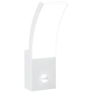 Lampy ogrodowe - vidaXL Zewnętrzny kinkiet LED z czujnikiem, biały, odlewane aluminium - miniaturka - grafika 1