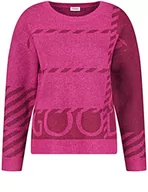 Swetry damskie - Gerry Weber Damski sweter 871042-35717, fioletowy/różowy/szary we wzory, 38 - miniaturka - grafika 1
