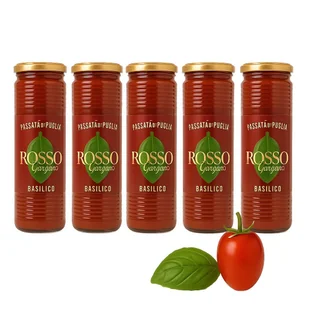 Passata pomidorowa z bazylią 690gx6 - Rosso Gargano - Koncentraty warzywne, przeciery - miniaturka - grafika 1