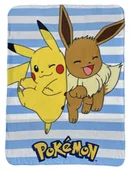 Okrycia kąpielowe dla dzieci - pokemon pikachu & eevee koc polarowy 100x140cm - miniaturka - grafika 1