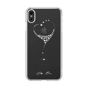 Kingxbar Wish Series etui ozdobione oryginalnymi Kryształami Swarovskiego iPhone XS Max srebrny - Etui i futerały do telefonów - miniaturka - grafika 1