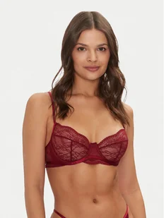 Hunkemöller Biustonosz z fiszbiną Isabelle 206364 Bordowy - Biustonosze - miniaturka - grafika 1