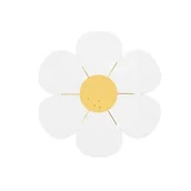 Dekoracje i nakrycia stołu na imprezę - SEWERTKI KWIATEK STOKROTKA BIAŁE 12szt - miniaturka - grafika 1