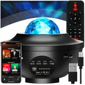 Lampy stojące - Projektor Gwiazd Star Lampka Nocna Led Tryb Rotacyjny Usb Dekoracja +Pilot - miniaturka - grafika 1