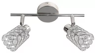 Lampy sufitowe - Candellux YORK listwa 2X40W G9 Chrom KRYSZTAŁKI PRZEŹROCZYSTE 92-97395 - miniaturka - grafika 1