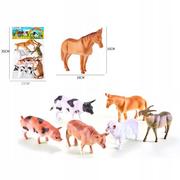 Figurki dla dzieci - Zestaw Zwierzęta Domowe Krowa Koń 6 szt. - miniaturka - grafika 1