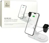 Ładowarki do telefonów - Tech-Protect Ładowarka indukcyjna Qi15W A41 3w1 Magnetic Stand and Wireless Charger do MagSafe, Qi, biała - miniaturka - grafika 1