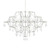 Lampy sufitowe - Lampa wisząca Efesos 108870 LED 25W 3000K do salonu przezroczysta stalowa - miniaturka - grafika 1