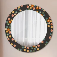 Lustra - Lustro dekoracyjne okrągłe Kropki kwiatów - miniaturka - grafika 1