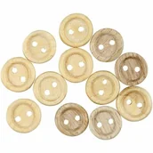 Dekoratorstwo - Guziki naturalne do rękodzieła 11 mm, 50 sztuk - miniaturka - grafika 1