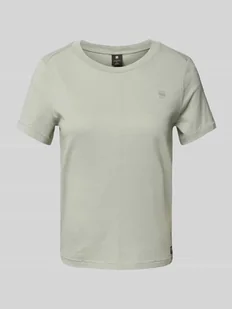 T-shirt z detalami z logo model ‘Front seam’ - Koszulki i topy damskie - miniaturka - grafika 1