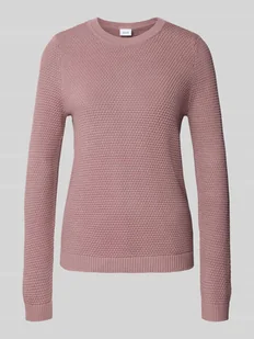 Sweter z dzianiny z prążkowanymi wykończeniami model ‘dalo’ - Swetry damskie - miniaturka - grafika 1