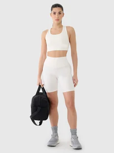 4F Legginsy kolarki treningowe damskie - białe XS - Spodenki damskie 4F Legginsy kolarki treningowe damskie - białe XS - Spodenki damskie - miniaturka - grafika 1