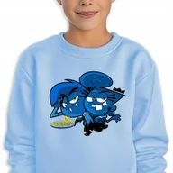 Bluzy dla dziewczynek - Bluza Dziecięca Niebieska Emo Cosmo&Wanda Mix Różnych Wzorów -128 Cm (7-8) - miniaturka - grafika 1