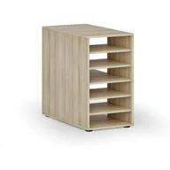 Inne meble biurowe - Szafka za półkami do stołu roboczego PRIMO WOOD, prawa, dąb naturalny - miniaturka - grafika 1