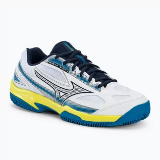 Buty sportowe męskie - Buty do tenisa męskie Mizuno Break Shot 4 CC white/dress blues/sulphur spring - grafika 1